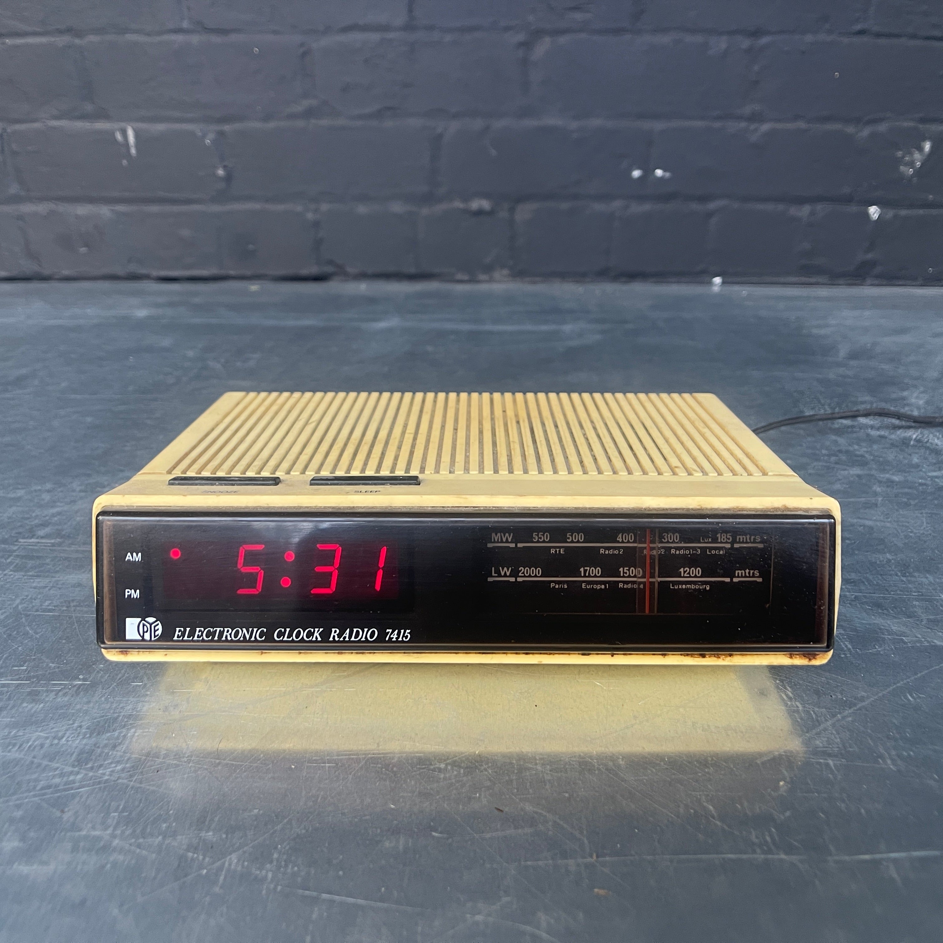 Industrial powerhouse props prop rental hire vintage tv movie film set dec PYE radio alar clock 1970