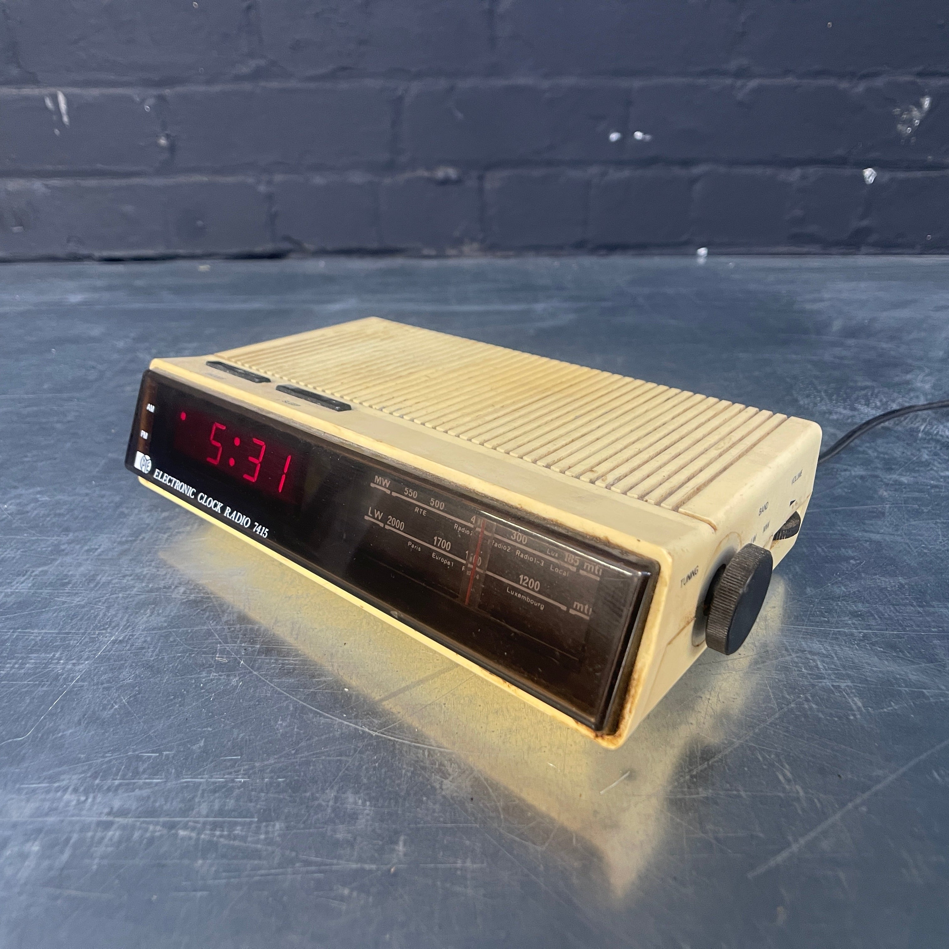 Industrial powerhouse props prop rental hire vintage tv movie film set dec PYE radio alar clock 1970 1970's