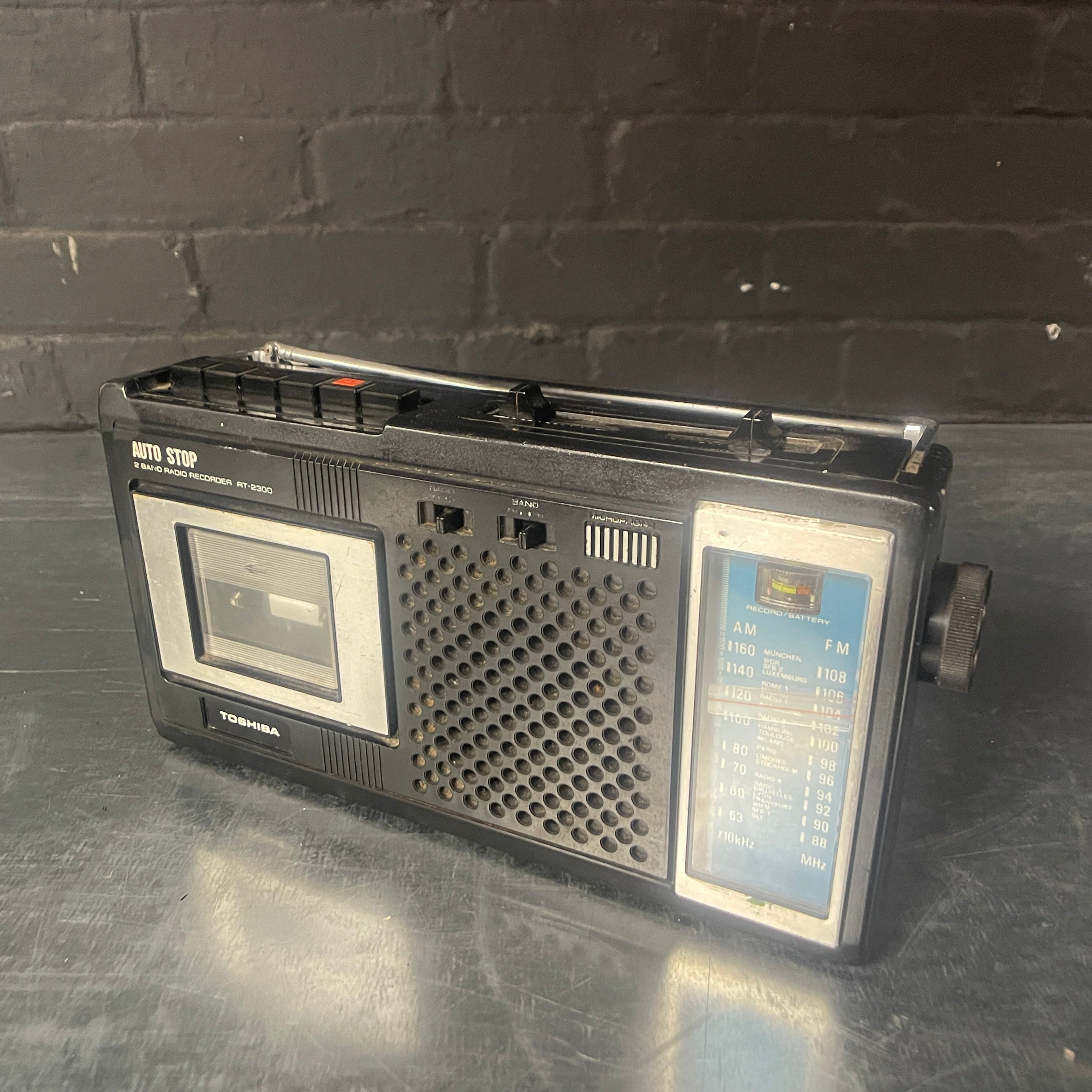 Industrial powerhouse props prop rental hire vintage tv movie film set dec Toshiba radio cassette player 1970 1970's 1
