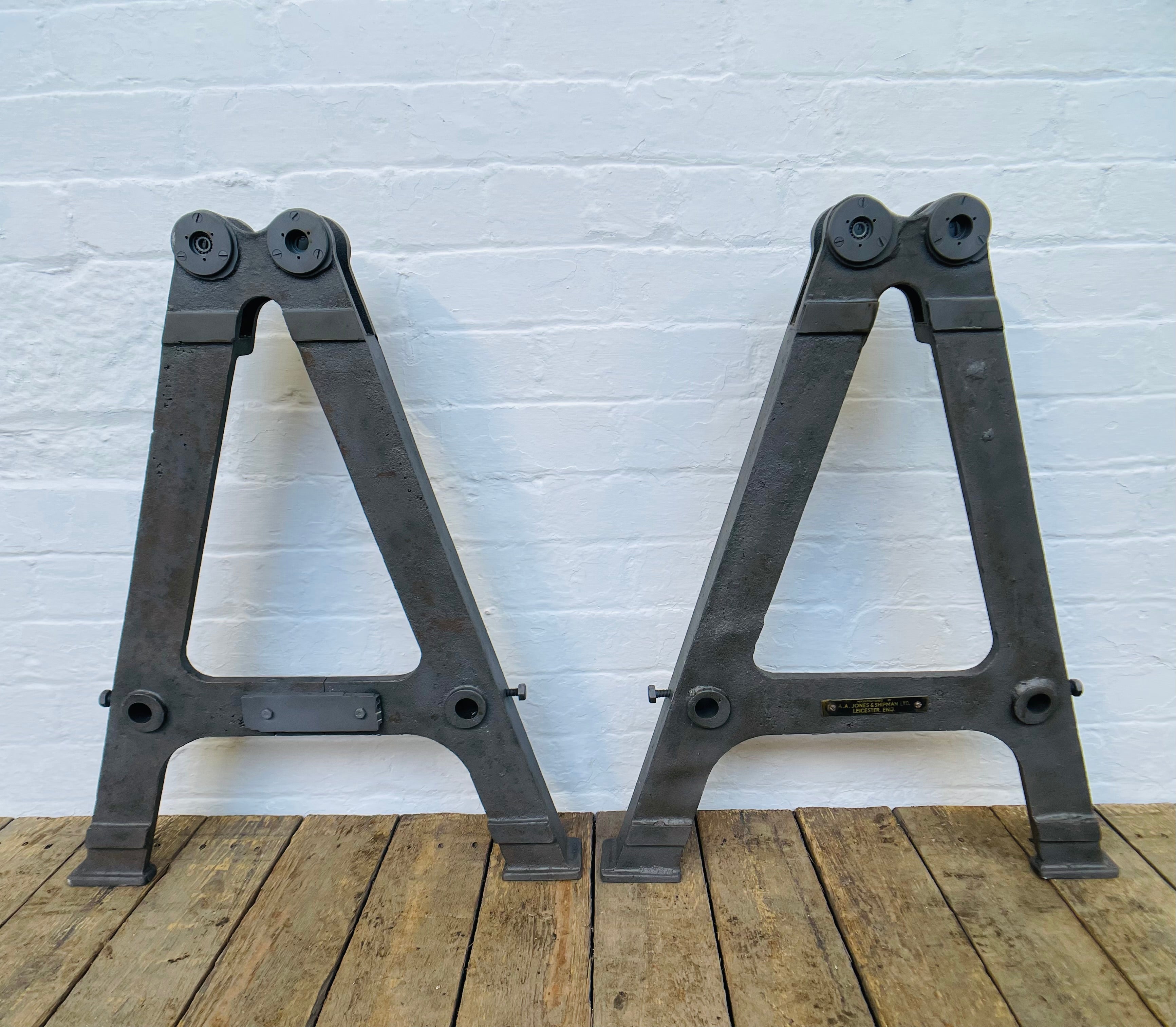 Industrial, powerhouse, props, prop, rental, hire, vintage, tv, movie, film, set dec, cast iron table legs 3