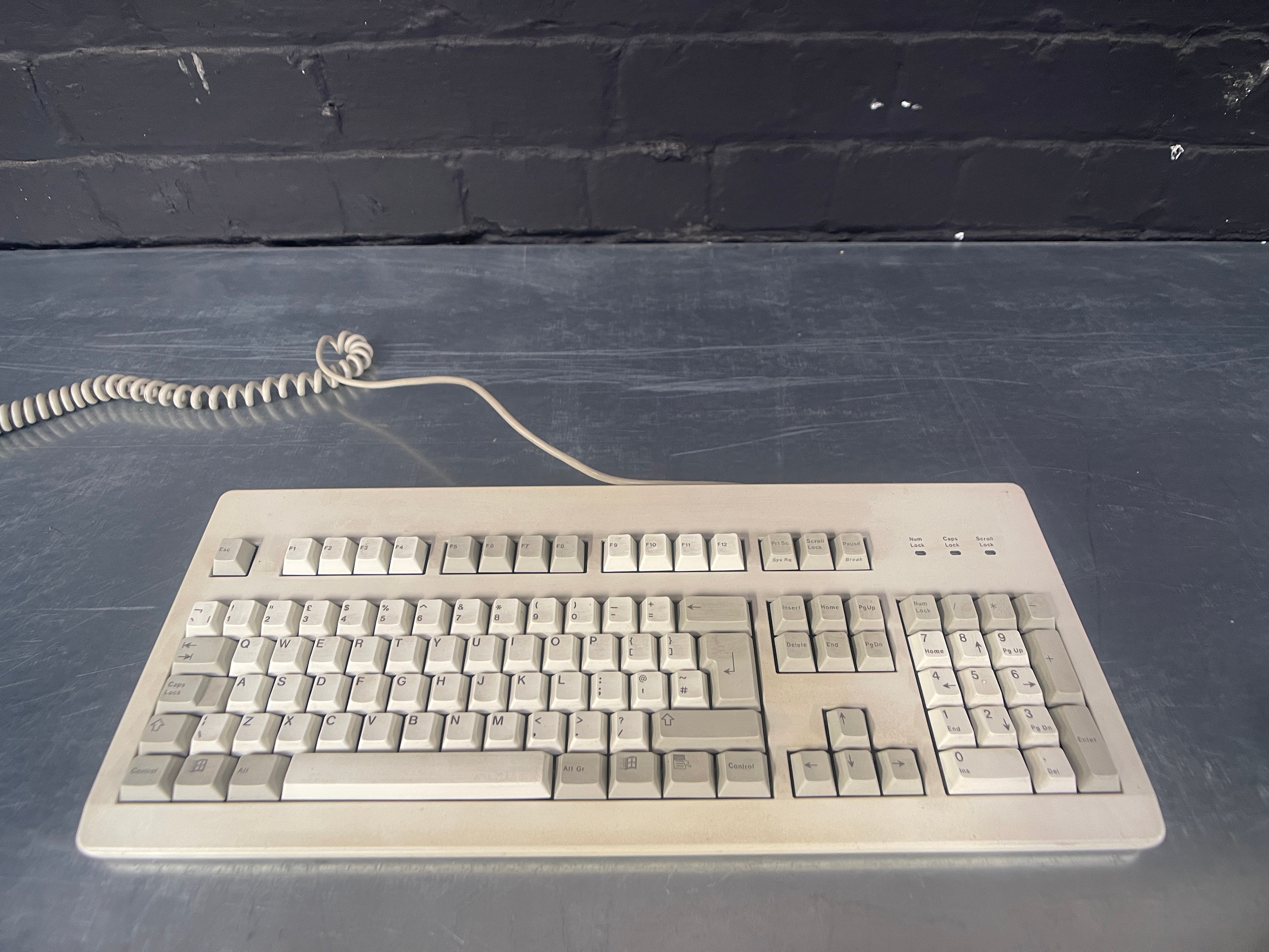 Industrial powerhouse props prop rental hire vintage tv movie film set dec computer keyboard cream