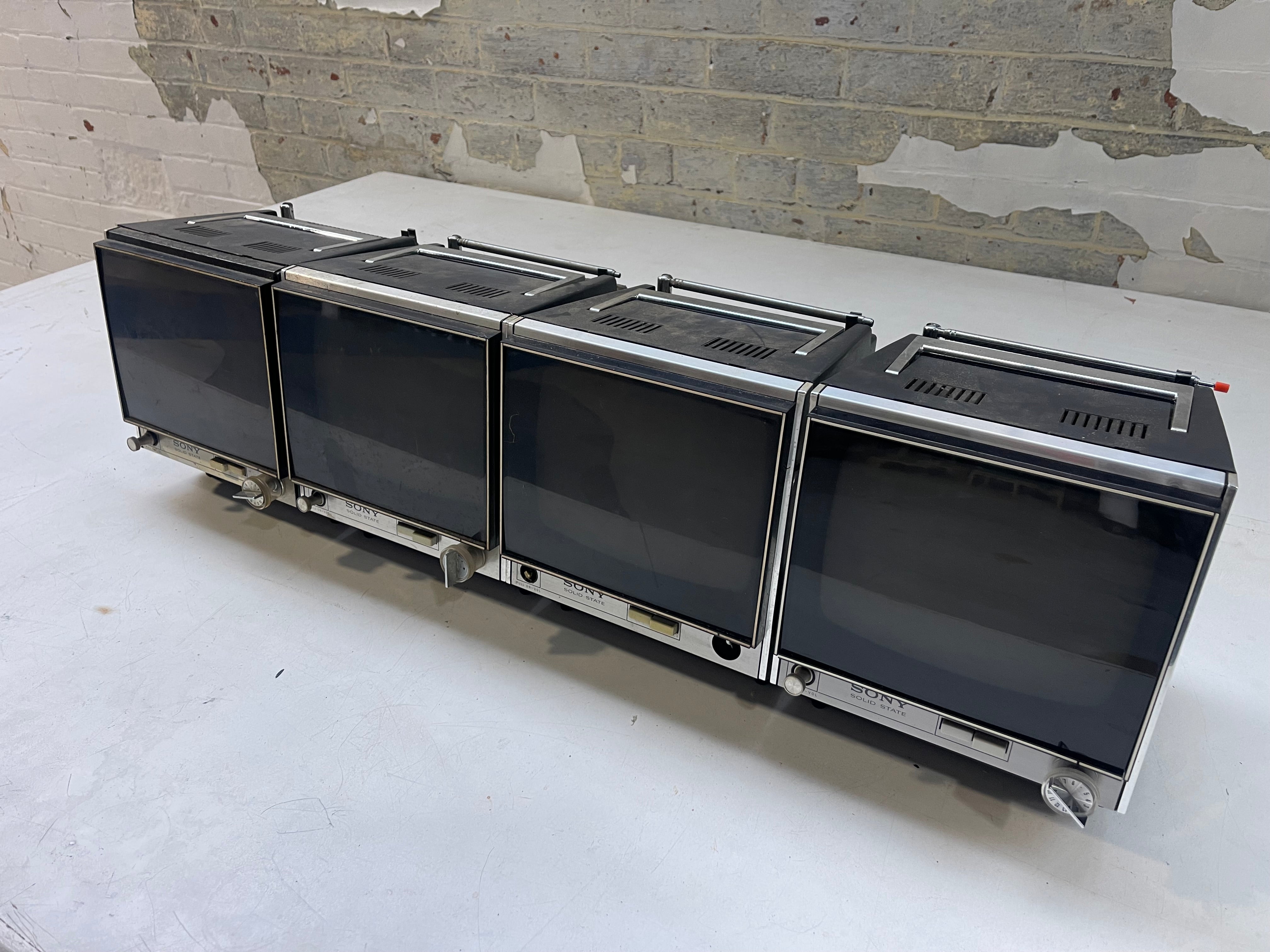 Industrial powerhouse props prop rental hire vintage tv movie film set dec portable sony tv television 1