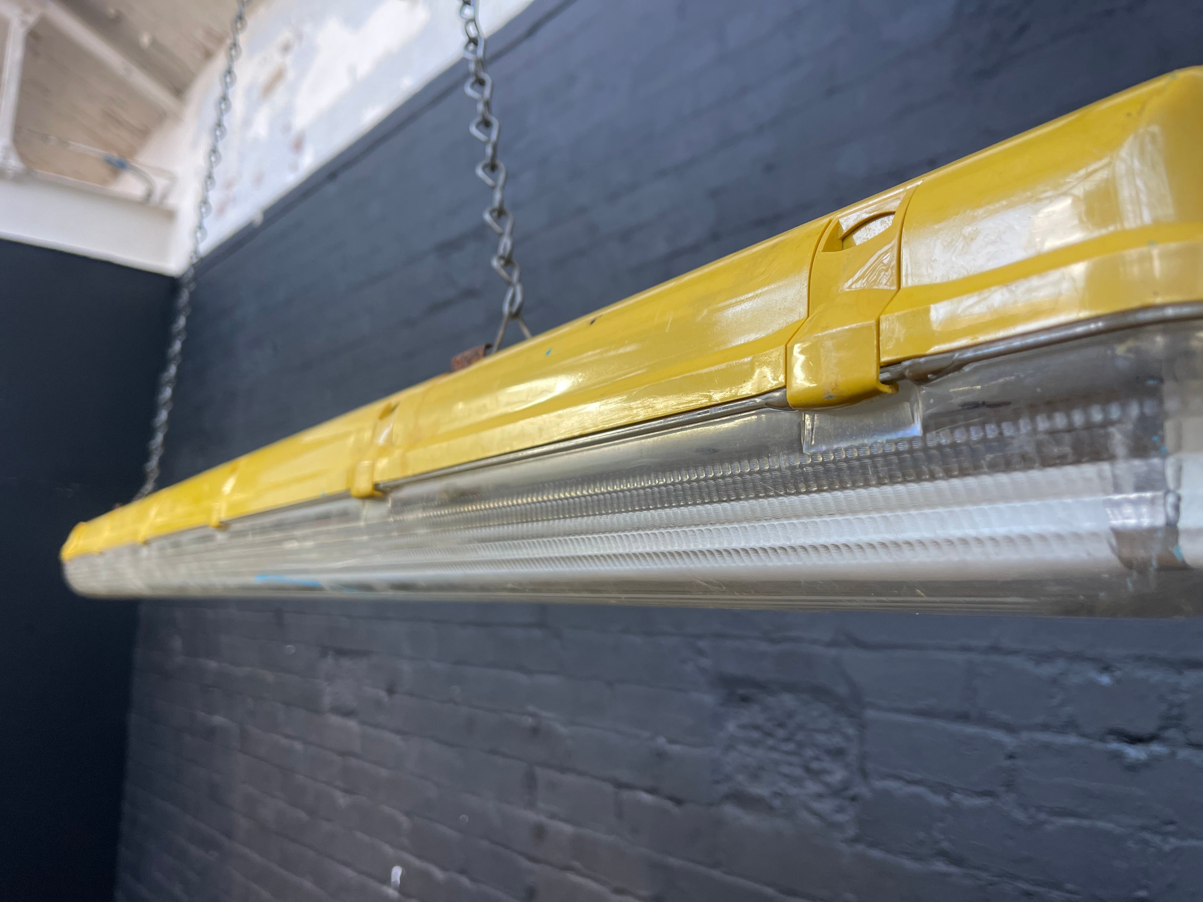 Industrial powerhouse props prop rental hire vintage tv movie film set dec yellow strip light lighting lights