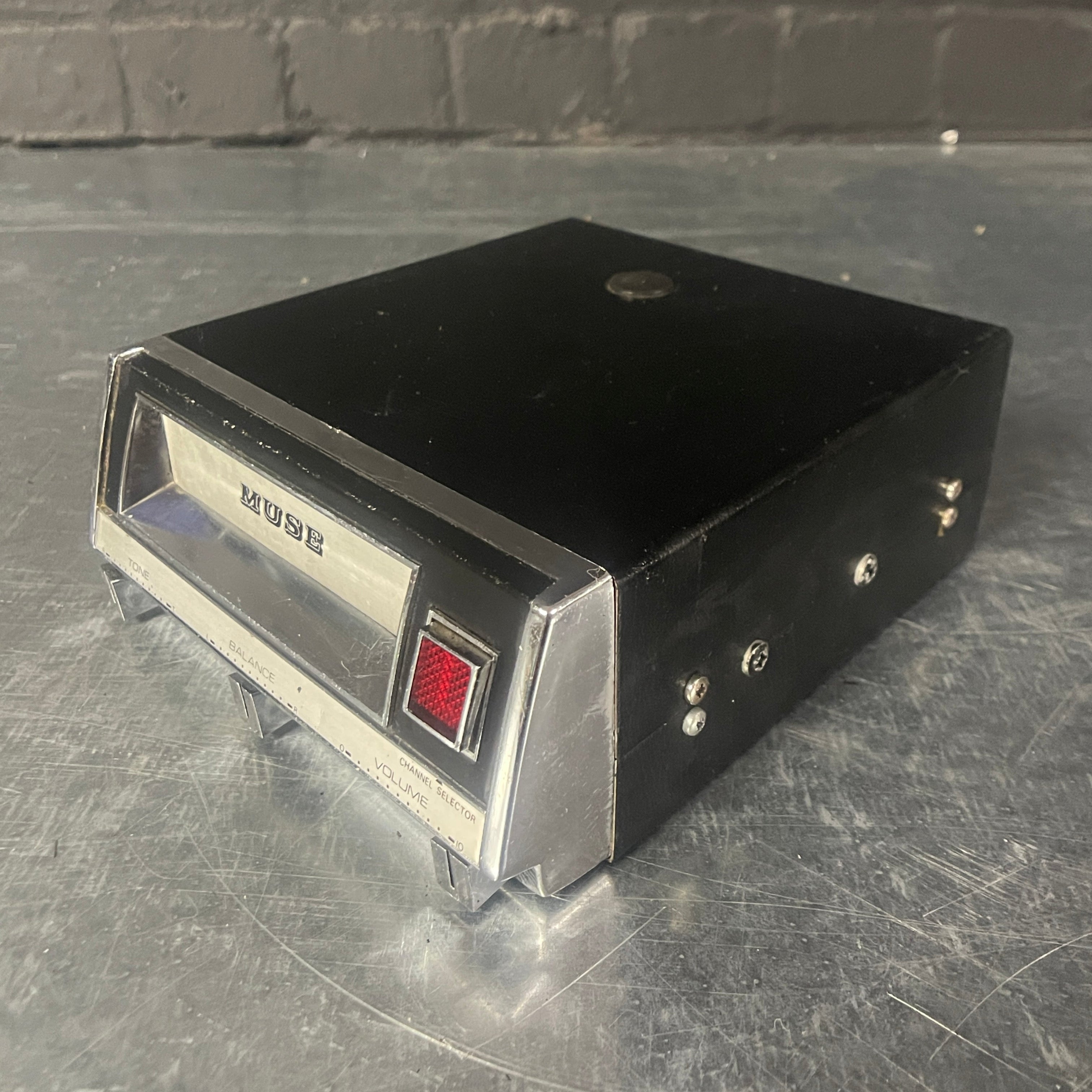 Muse car stereo Industrial powerhouse props prop rental hire vintage tv movie film set dec car