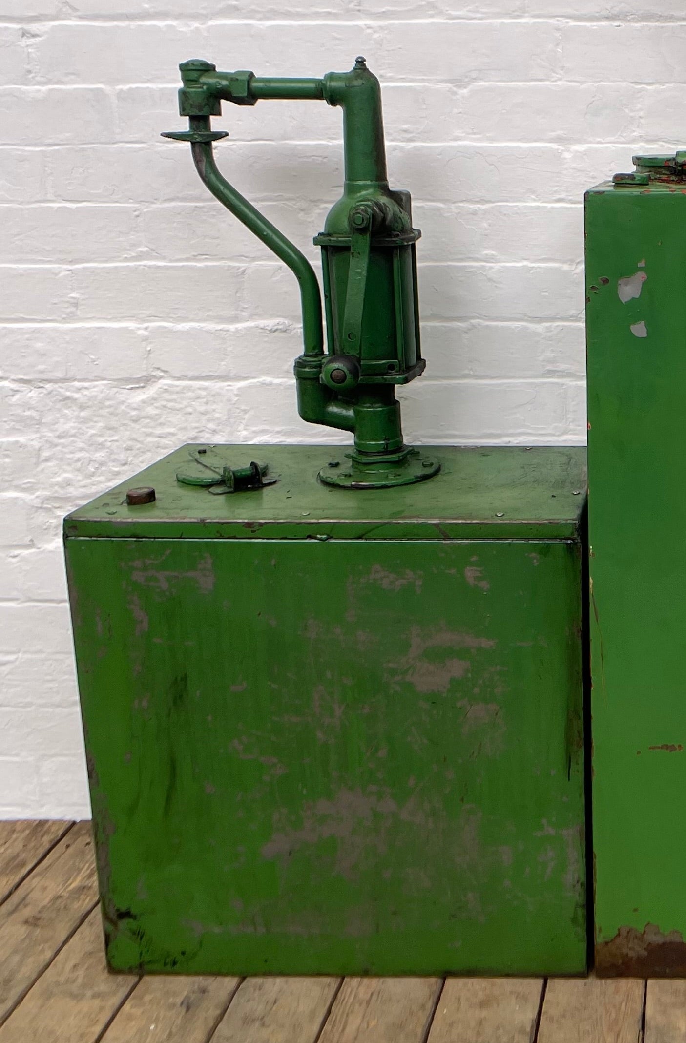 Powerhouse props industrial oil can pump green