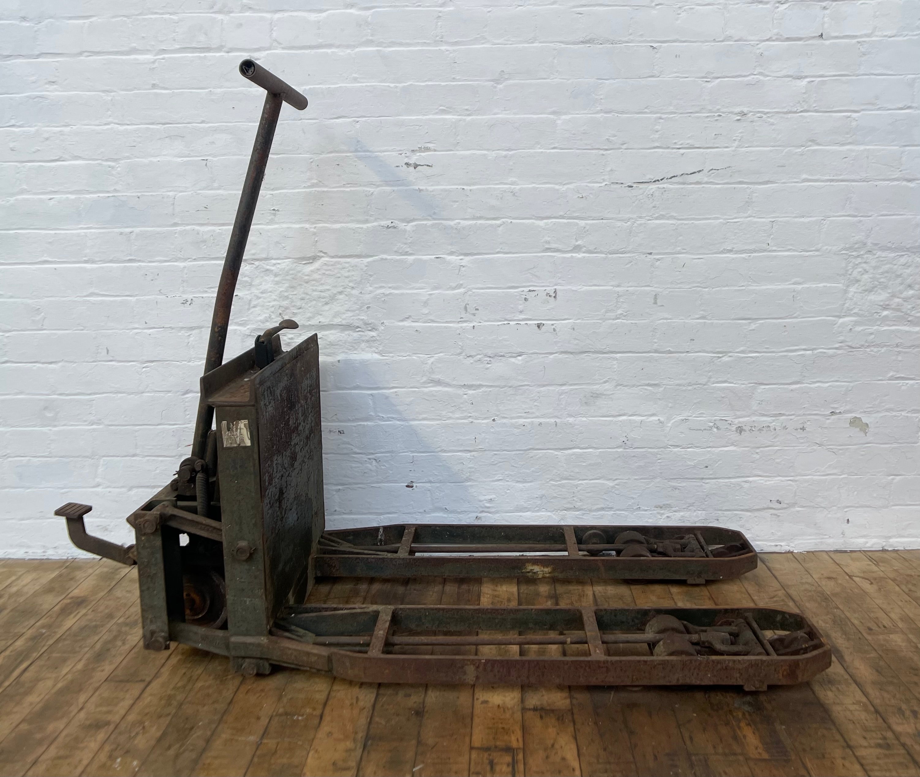 Powerhouse props prop hire rental industrial pallet truck old rusty 1