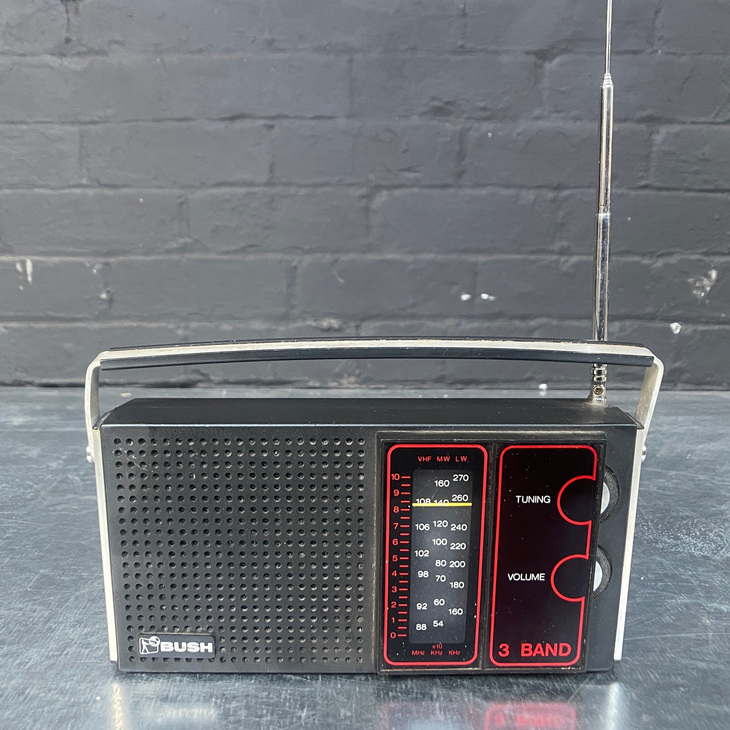 Industrial powerhouse props prop rental hire vintage tv movie film set dec Bush portable radio boxed 1970 1970's