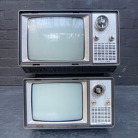 Industrial powerhouse props prop rental hire vintage tv movie film set dec Ekco portable television