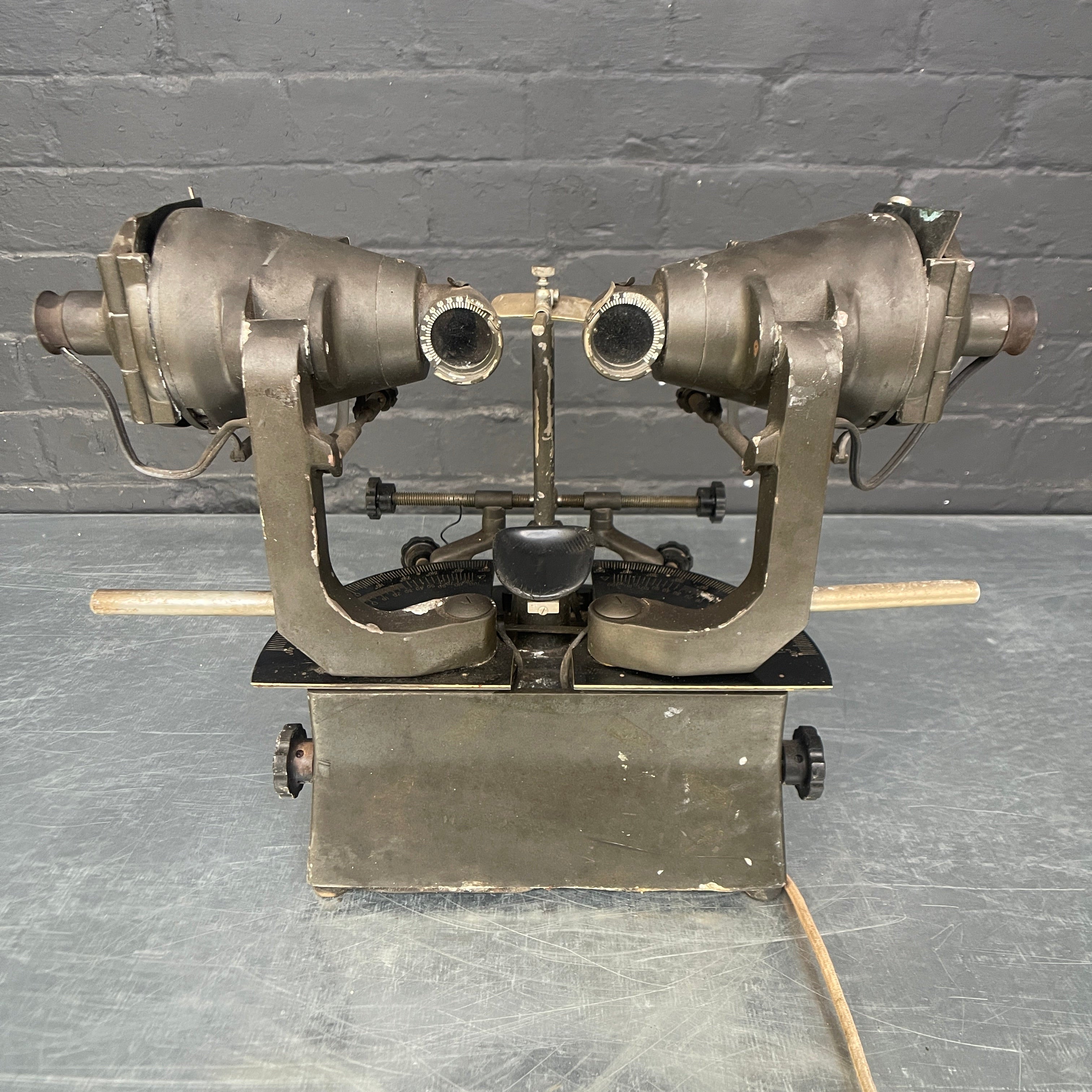 Industrial powerhouse props prop rental hire vintage tv movie film set dec Synoptiscope squint tester