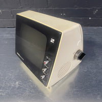 Industrial powerhouse props prop rental hire vintage tv movie film set dec Toshiba portable TV cream