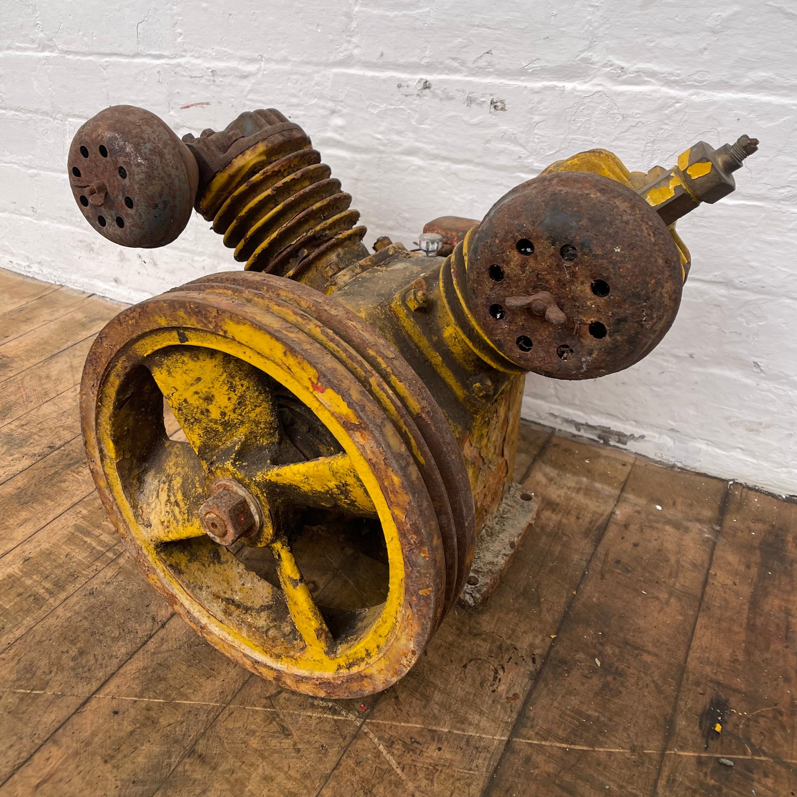 Industrial powerhouse props prop rental hire vintage tv movie film set dec air compressor pump 2