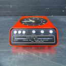 Industrial powerhouse props prop rental hire vintage tv movie film set dec orange Bush radio alarm clock