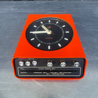 Industrial powerhouse props prop rental hire vintage tv movie film set dec orange Bush radio alarm clock 1960