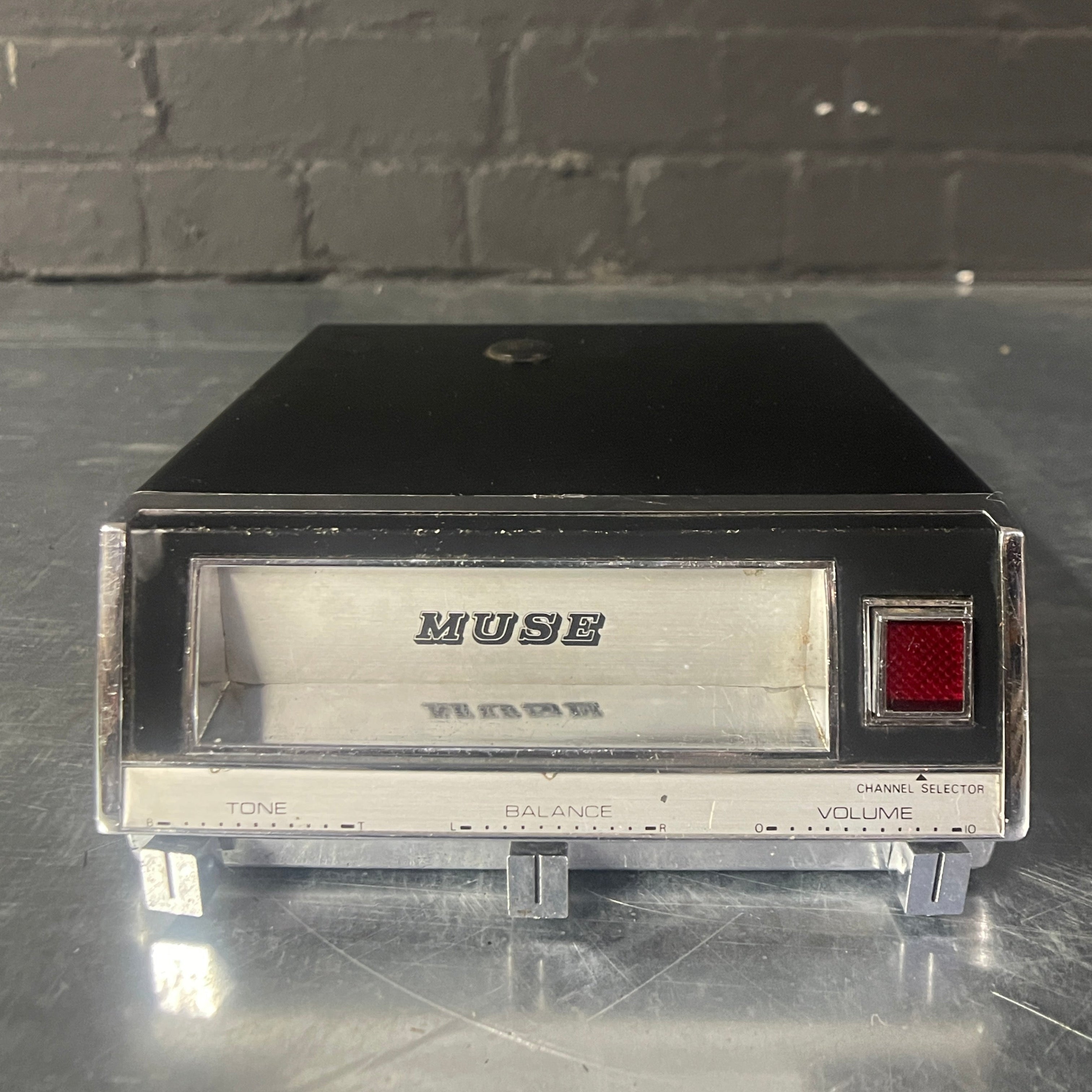 Muse car stereo Industrial powerhouse props prop rental hire vintage tv movie film set dec