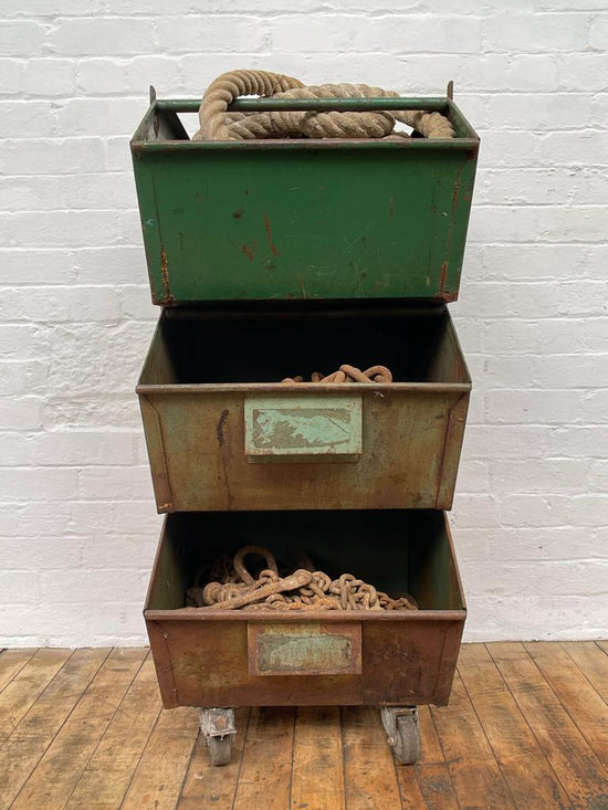 Large green tote stack Qty 4