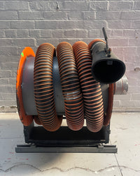 Powerhouse props vintage industrial hose assembly reel hire rental