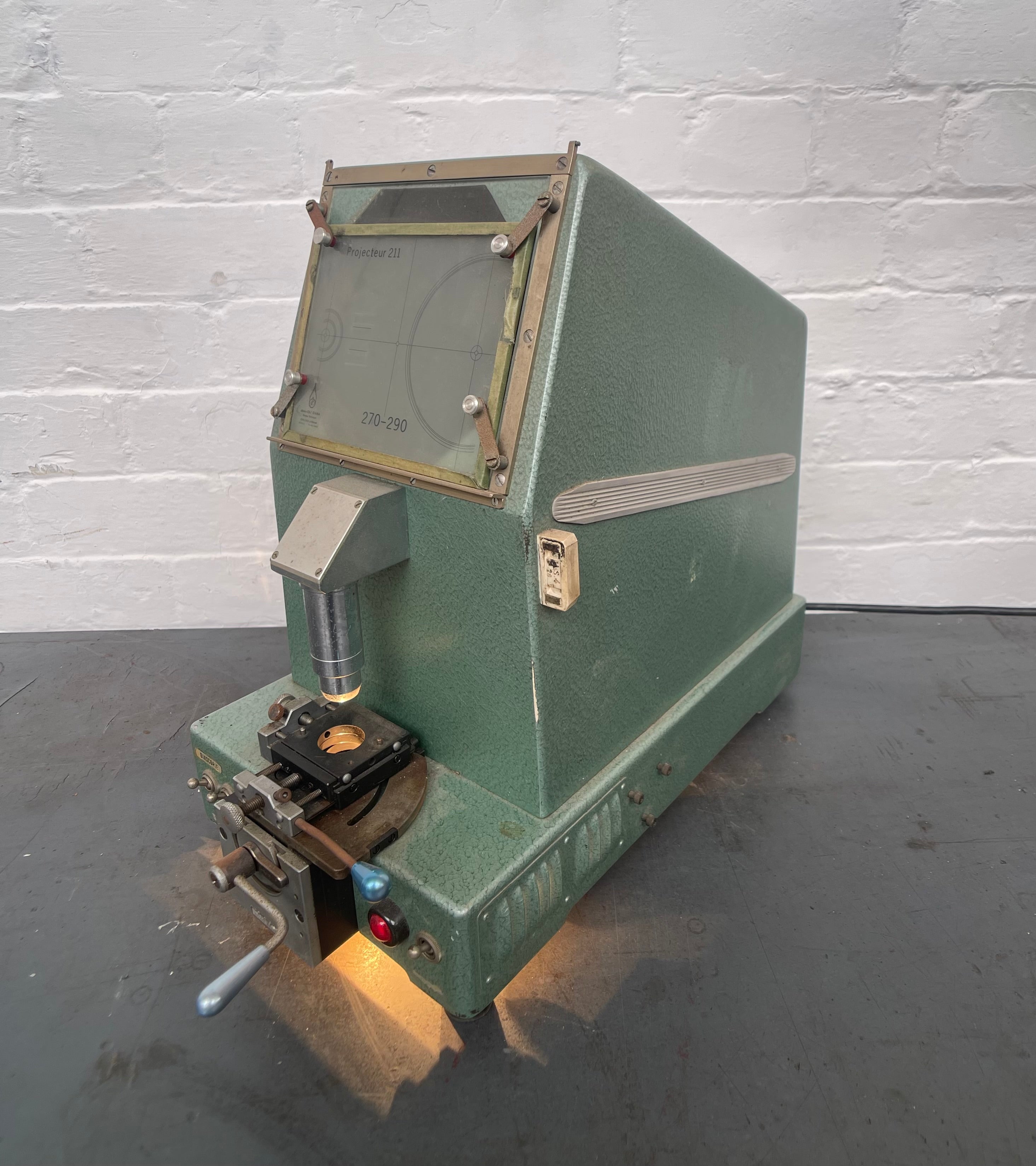 Powerhouse props vintage industrial microscope optical lab specimen testing equipment movie rental hire