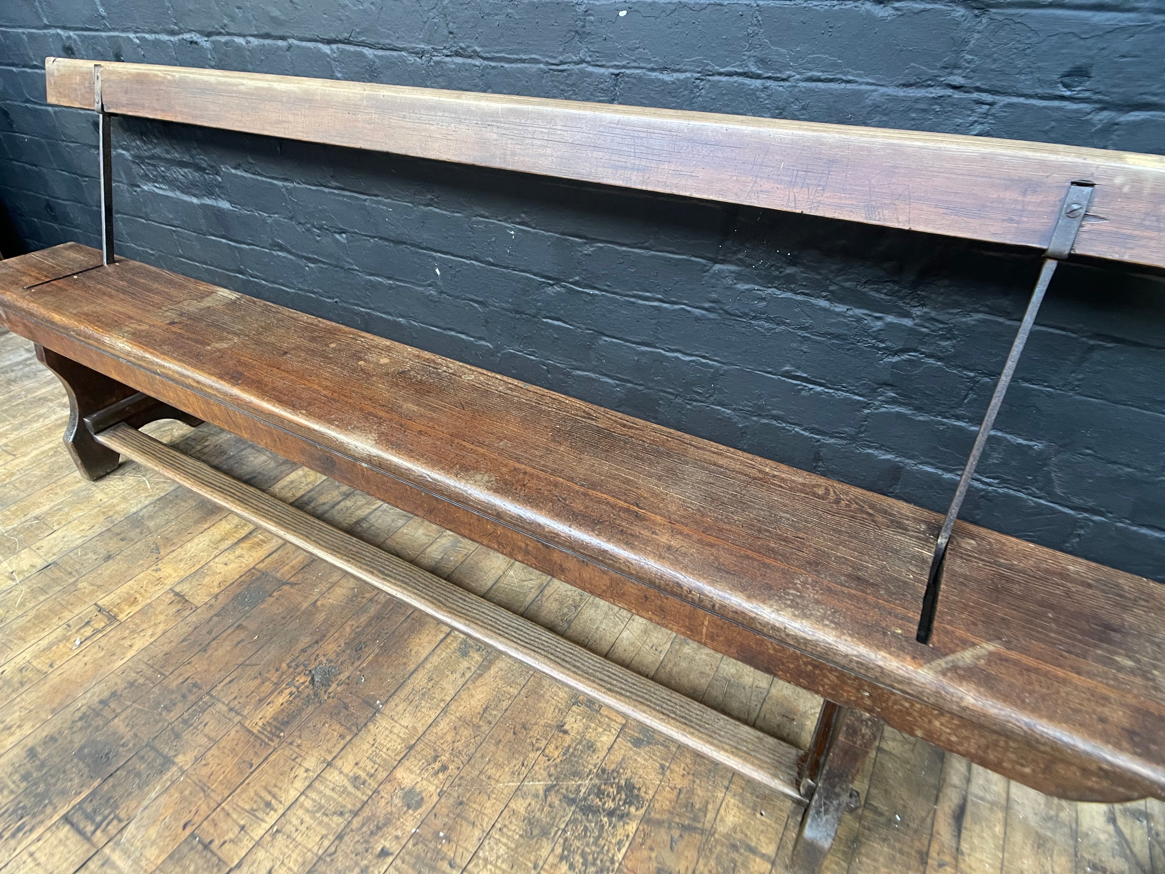 Powerhouse props vintage industrial wood wooden victorian railway platform double sided bench rental hire film movie