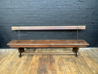 Powerhouse props vintage industrial wood wooden victorian railway platform double sided bench rental hire movie film