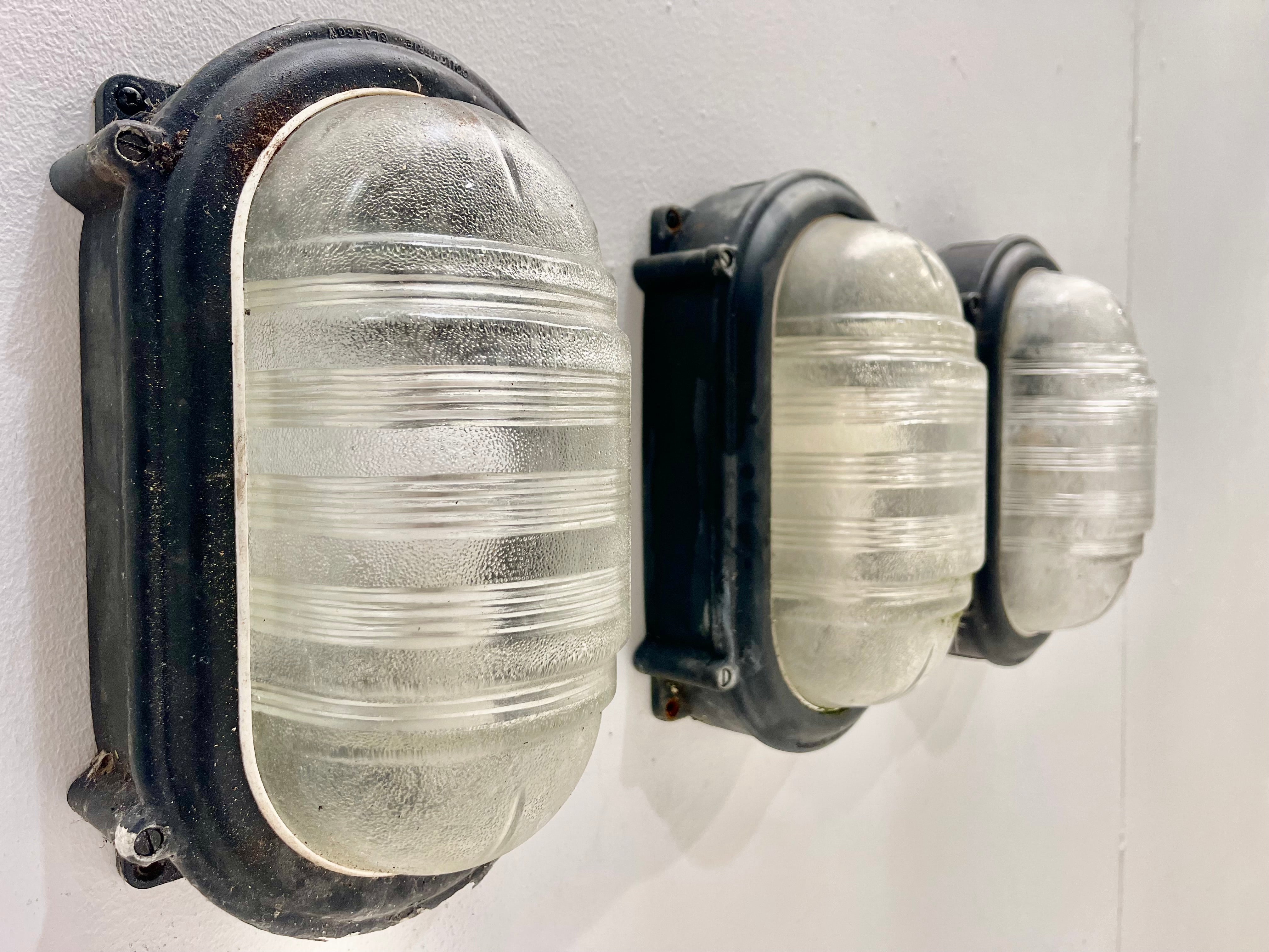 Powerhouse props vintage light lights bulkhead glass explosion proof rental hire movie 1