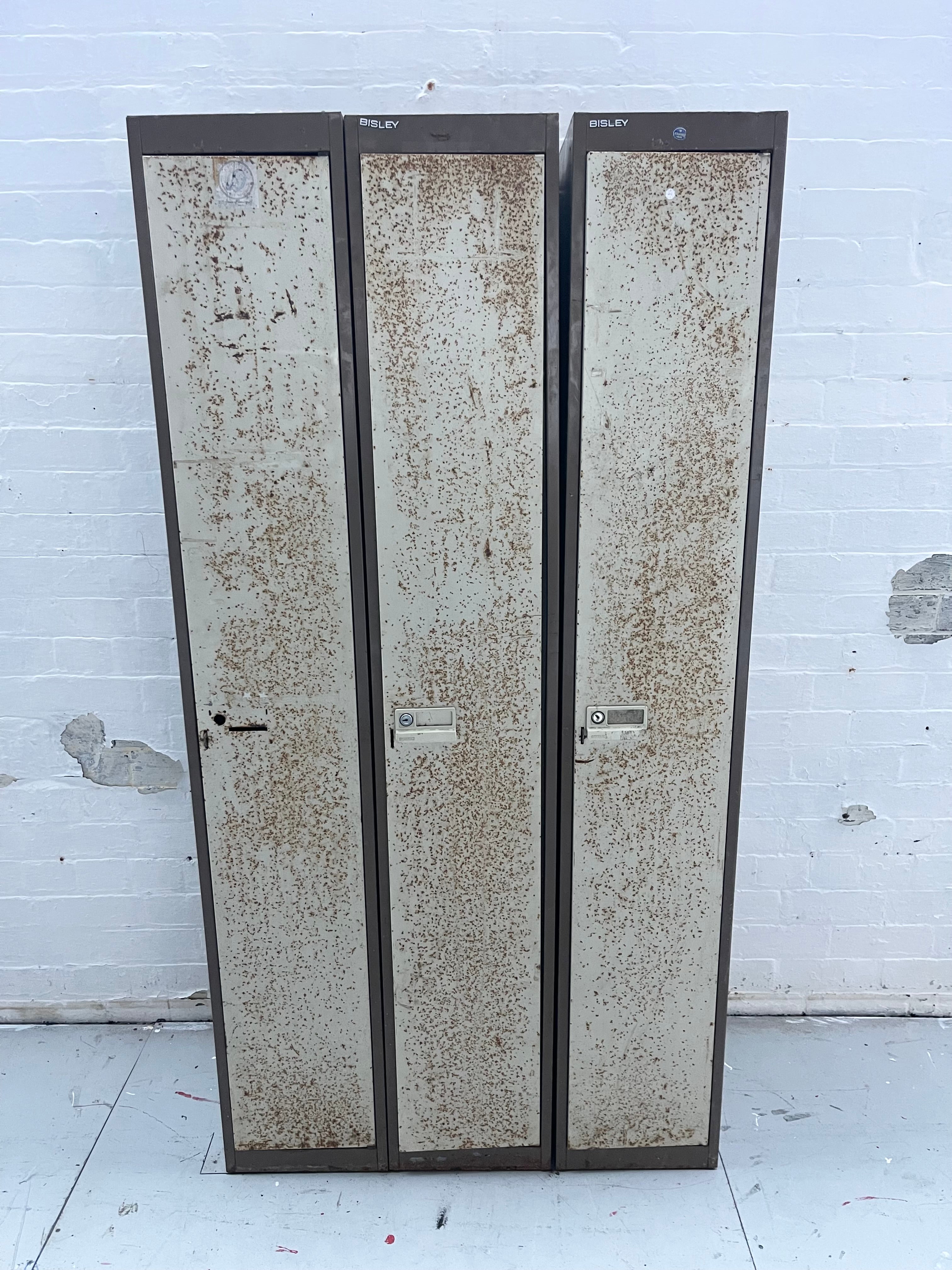 Powerhouse props vintage locker steel cupboard rusty lockers rental hire movie film